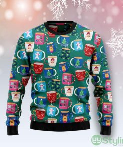 Merry Christmas Ho Ho Ho Mugs Cheerful Ugly Sweater Product Photo 1