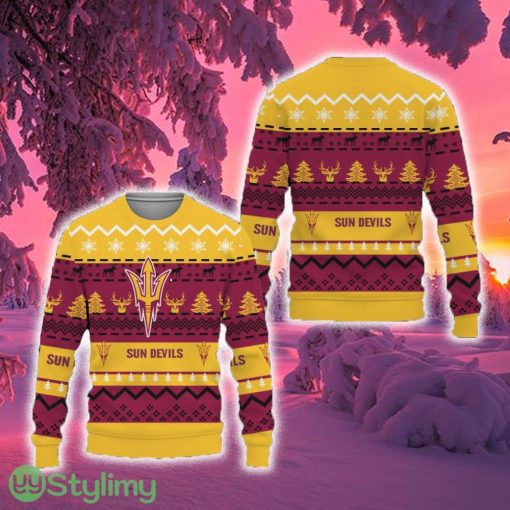 Merry Snow Pattern Funny Cute Arizona State Sun Devils Ugly Christmas Sweater New For Fans Gift Christmas - Merry Snow Pattern Funny Cute Arizona State Sun Devils Ugly Christmas Sweater New For Fans Gift Christmas