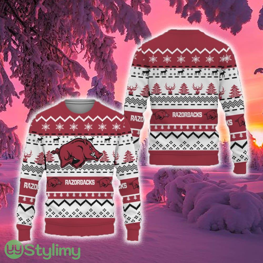 Merry Snow Pattern Funny Cute Arkansas Razorbacks Ugly Christmas Sweater New For Fans Gift Christmas 3 Merry Snow Pattern Funny Cute Arkansas Razorbacks Ugly Christmas Sweater New For Fans Gift Christmas - Merry Snow Pattern Funny Cute Arkansas Razorbacks Ugly Christmas Sweater New For Fans Gift Christmas