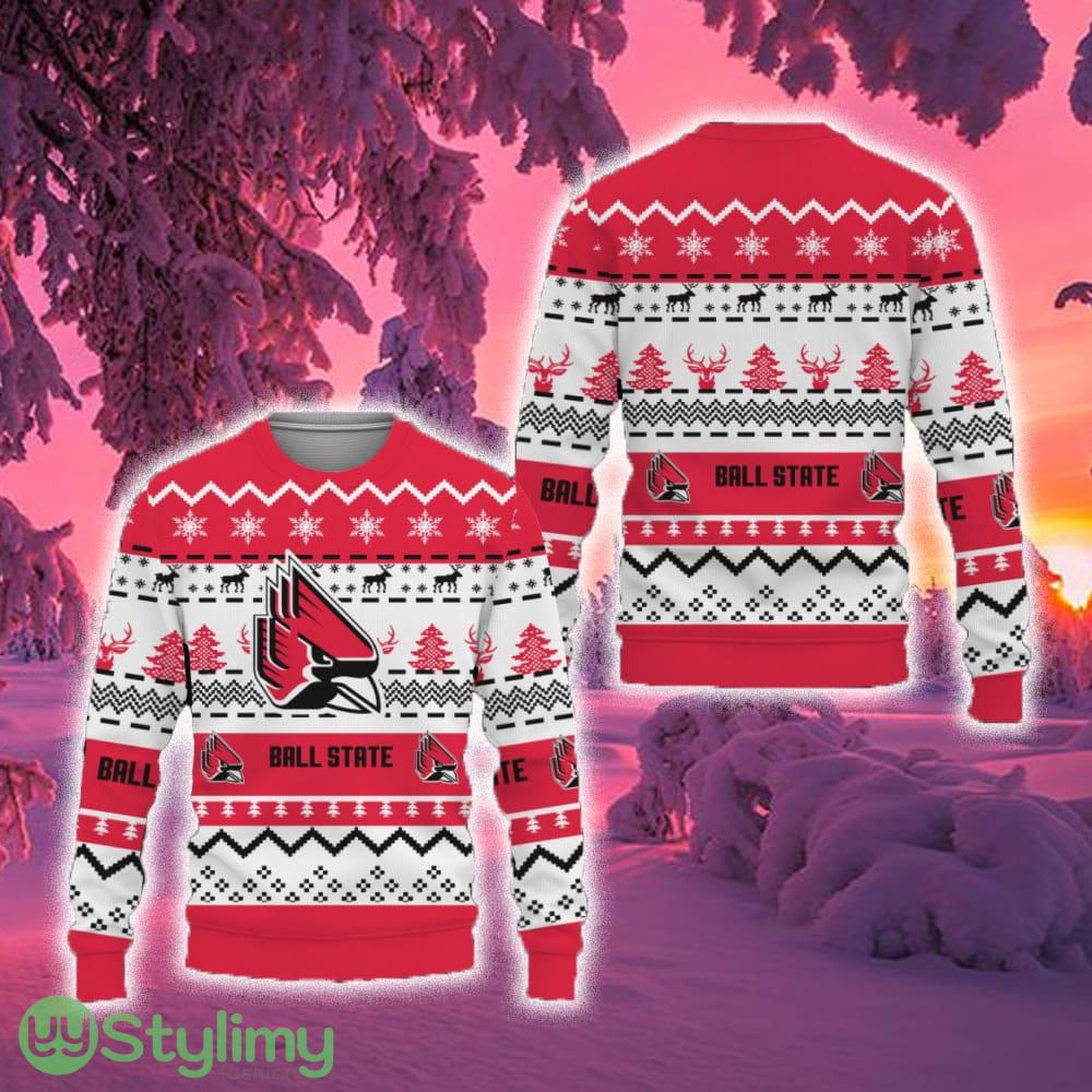 Merry Snow Pattern Funny Cute Ball State Cardinals Ugly Christmas Sweater New For Fans Gift Christmas 3 Merry Snow Pattern Funny Cute Ball State Cardinals Ugly Christmas Sweater New For Fans Gift Christmas - Merry Snow Pattern Funny Cute Ball State Cardinals Ugly Christmas Sweater New For Fans Gift Christmas