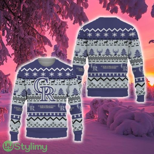 Merry Snow Pattern Funny Cute Colorado Rockies Ugly Christmas Sweater New For Fans Gift Christmas