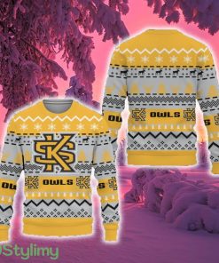 Merry Snow Pattern Funny Cute Kennesaw State Owls Ugly Christmas Sweater New For Fans Gift Christmas - Merry Snow Pattern Funny Cute Kennesaw State Owls Ugly Christmas Sweater New For Fans Gift Christmas