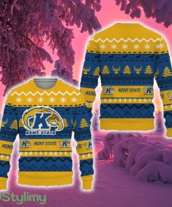 Merry Snow Pattern Funny Cute Kent State Golden Flashes Ugly Christmas Sweater New For Fans Gift Christmas - Merry Snow Pattern Funny Cute Kent State Golden Flashes Ugly Christmas Sweater New For Fans Gift Christmas