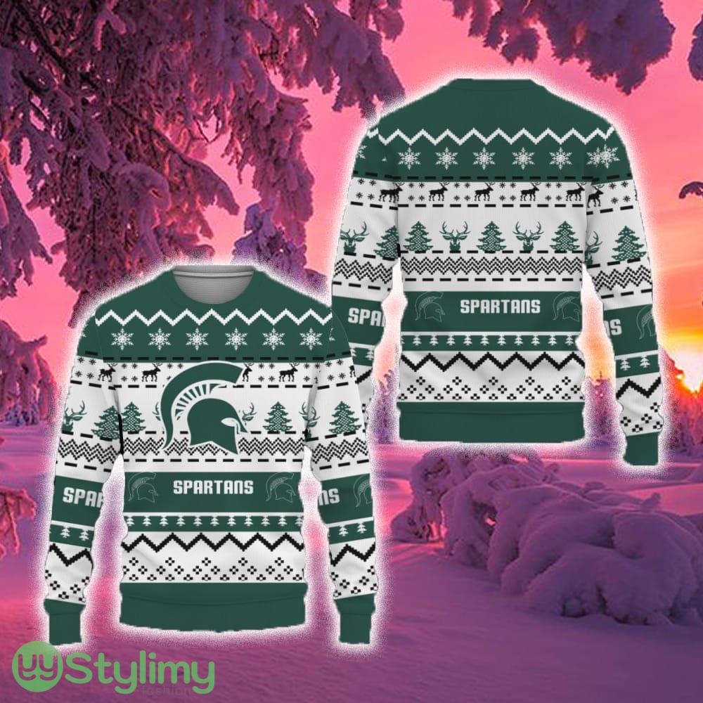 Merry Snow Pattern Funny Cute Michigan State Spartans Ugly Christmas Sweater New For Fans Gift Christmas 3 Merry Snow Pattern Funny Cute Michigan State Spartans Ugly Christmas Sweater New For Fans Gift Christmas - Merry Snow Pattern Funny Cute Michigan State Spartans Ugly Christmas Sweater New For Fans Gift Christmas