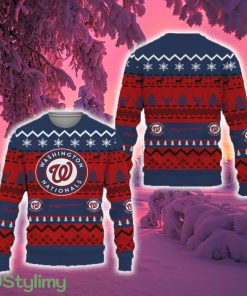 Merry Snow Pattern Funny Cute Washington Nationals Ugly Christmas Sweater New For Fans Gift Christmas - Merry Snow Pattern Funny Cute Washington Nationals Ugly Christmas Sweater New For Fans Gift Christmas