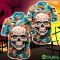 Miami Dolphins Halloween Skull 3D Hawaiian Shirt For Fans Gift Christmas Men And Women - Miami Dolphins Halloween Hawaii Shirt Trending New Arrivals_3
