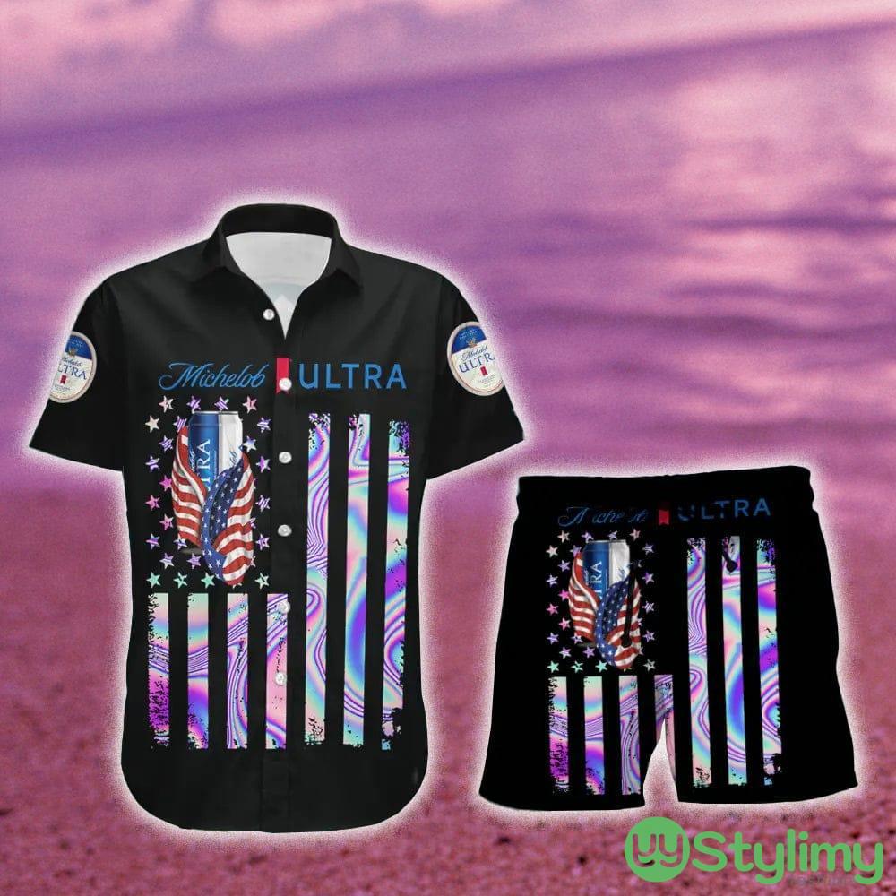 Michelob Ultra USA Flag Aloha Summer Beach Hawaiian Combo Shirt And Short Gift Hawaiian For Mens 3 Michelob Ultra USA Flag Aloha Summer Beach Hawaiian Combo Shirt And Short Gift Hawaiian For Mens - Michelob Ultra USA Flag Aloha Summer Beach Hawaiian Shirt And Short_1