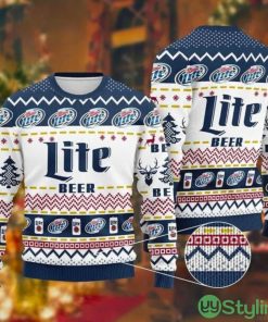 Miller Lite Beer Best Ugly Christmas Sweaters, Miller Lite Beer Ugly Sweater Product Photo 1