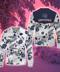 Minnesota Timberwolves Tropical Patterns New Trends Hibicus Flowers 3D Sweater For Men And Women Gift Fans Christmas - 241023-100708