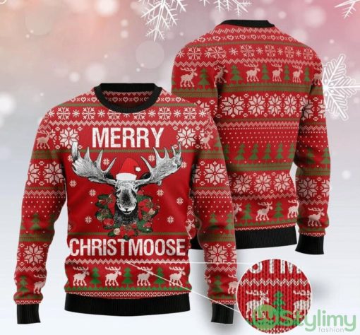 Moose Ugly Christmas Sweater, Gift for Men Women Kid, Ugly Christmas Sweater Product Photo 1