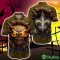 New Orleans Saints Halloween Angry Skull 3D Hawaiian Shirt For Fans Gift Christmas Men And Women - New Orleans Saints Halloween Super Trending Shirt For This Season_3