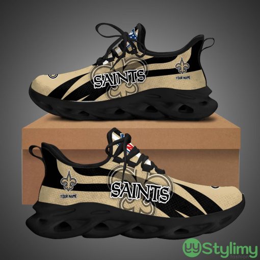 New Orleans Saints Max Soul Shoes Custom Name Running Sneakers For Fans Gift - New Orleans Saints – Personalized Max Soul Shoes_2