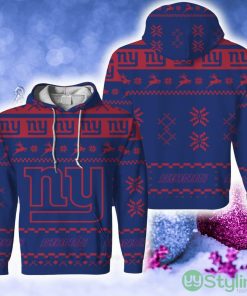 New York Giants Gathering Fans Gift 3D Hoodie Zip Hoodie Printed For Men And Women - Christmas Urly Sweater Snow Santa Pattern Logo New York Giants Christmas Tree Gifts Unisex For Fan, Hoodie, Sweatshirt-3D Unisex Hoodie_1