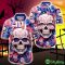 New York Giants Halloween Skull 3D Hawaiian Shirt For Fans Gift Christmas Men And Women - New York Giants Halloween Hawaii Shirt Trending New Arrivals_3