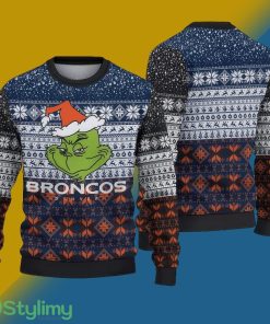 NFL Denver Broncos Snowflake Knitted Xmas Sweater For Men Women - NFL Denver Broncos Snowflake Knitted Xmas Sweater For Men Women