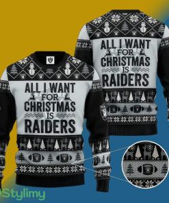 NFL Las Vegas Raiders Mittens Knitted Xmas Sweater For Men Women - NFL Las Vegas Raiders Mittens Knitted Xmas Sweater For Men Women