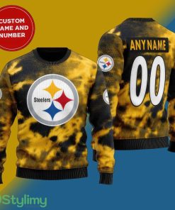 NFL Pittsburgh Steelers Christmas Fun 3D Ugly Sweater Custom Number And Name - NFL Pittsburgh Steelers Christmas Fun 3D Ugly Sweater Custom Number And Name