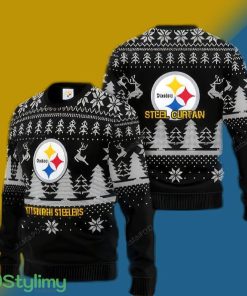 NFL Pittsburgh Steelers Steel Curtain Christmas Ugly Xmas Sweater - NFL Pittsburgh Steelers Steel Curtain Christmas Ugly Xmas Sweater