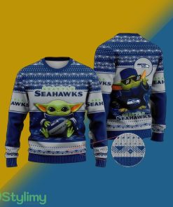 NFL Seattle Seahawks Green Knitted Xmas Sweater For Men Women - NFL Seattle Seahawks Green Knitted Xmas Sweater For Men Women