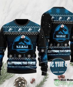 Nurse Dinosaur Ugly Christmas Sweater, Santa Claws Dinosaur Ugly Christmas Sweater Product Photo 1