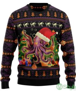 Octopus Ugly Christmas Sweater, Ugly Holiday Sweatshirt, Funny Ugly Sweater Product Photo 1