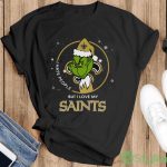 Official Santa Grinch I Hate People But I Love My New Orleans Saints Christmas Sweater - G500 Gildan T-Shirt