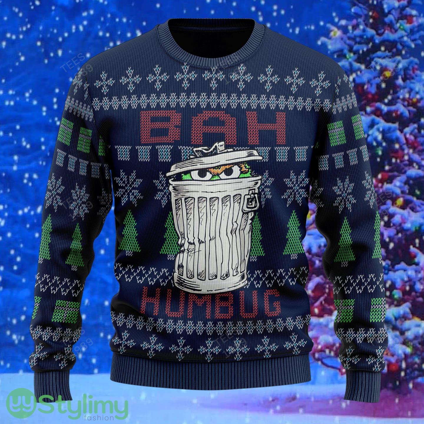Oscar the Grouch Knitted Xmas Sweater Gift Men And Women 2 Oscar the Grouch Knitted Xmas Sweater Gift Men And Women - Oscar the Grouch Knitted Sweater Photo 2