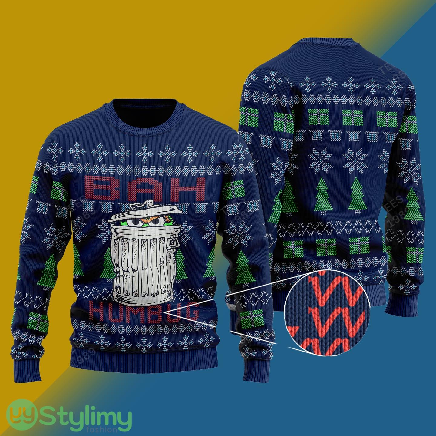 Oscar the Grouch Knitted Xmas Sweater Gift Men And Women 4 Oscar the Grouch Knitted Xmas Sweater Gift Men And Women - Oscar the Grouch Knitted Sweater Photo 1