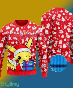 Pikachu Knitted Xmas Sweater Gift Men And Women - Pikachu Knitted Sweater Photo 1
