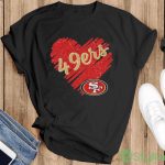 San Francisco 49ers NFL heart shirt - Ladies T-Shirt