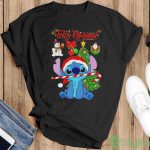 Santa Baby Stitch Feliz Navidad Ugly Christmas Sweatshirt - Ladies T-Shirt