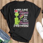 Santa Grinch I will love Atlanta Braves here or there I will love everywhere Christmas shirt - G500 Gildan T-Shirt