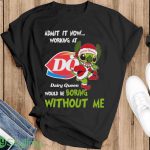 Santa Stitch Admit It Now Working At Dairy Queen Would Be Boring Without Me Christmas Shirt - G500 Gildan T-Shirt