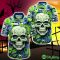 Seattle Seahawks Halloween Skull 3D Hawaiian Shirt For Fans Gift Christmas Men And Women - Seattle Seahawks Halloween Hawaii Shirt Trending New Arrivals_3