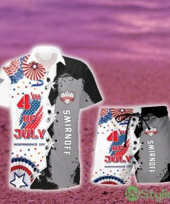 Smirnoff Vodka USA Flag Independence 4th of July Hawaiian Combo Shirt And Short Gift Hawaiian For Mens - Smirnoff Vodka USA Flag Independence 4th of July Hawaiian Shirt And Short_1