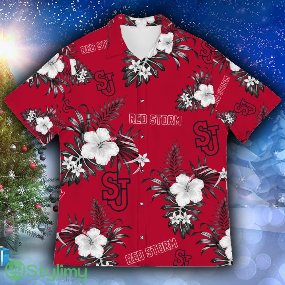 St. John' 's Red Storm Sport Tropical Palm Hawaiian Shirt For Men And Women 3 St. John