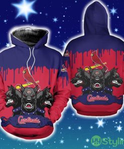 St. Louis Cardinals 3 Heads Cerberus Hoodie Zip Hoodie Christmas Fans All Over Printed Gift For Men And Women - St. Louis Cardinals 3 Heads Cerberus Hoodie Zip Hoodie Christmas Fans All Over Printed Gift For Men And Women