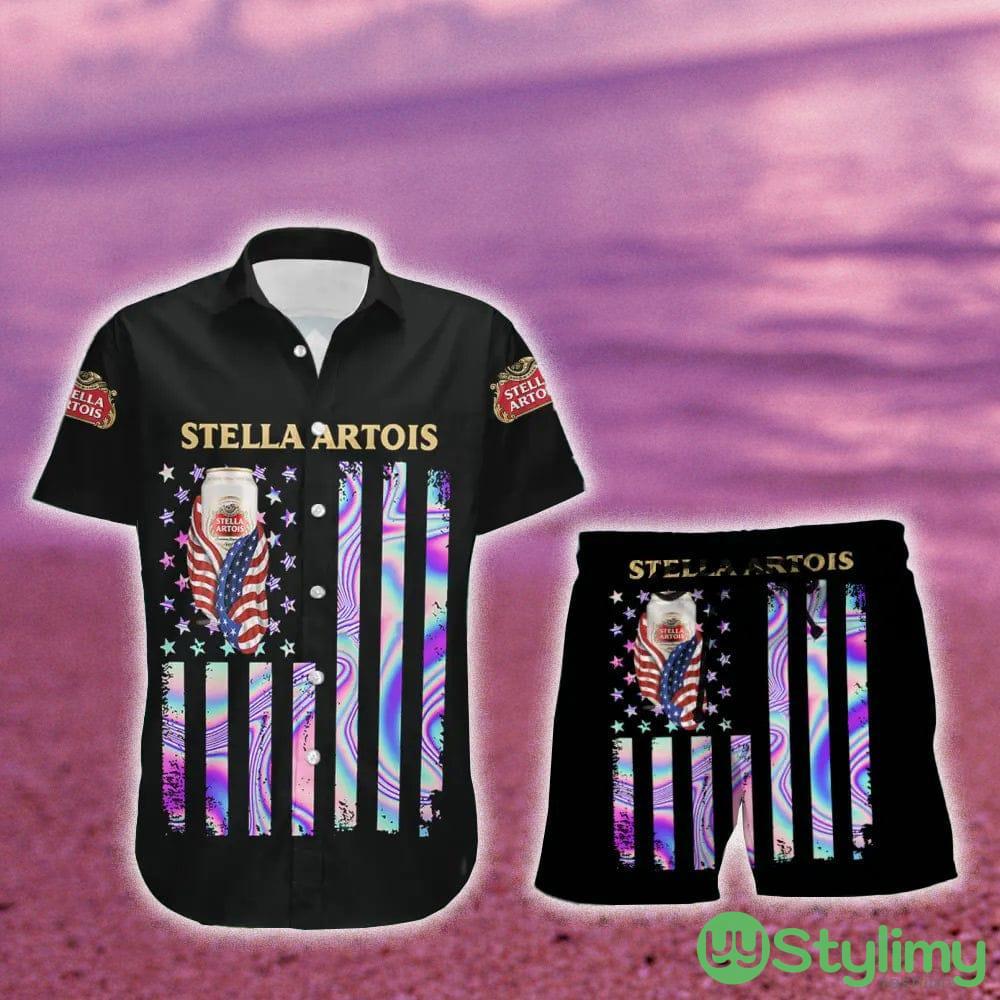 Stella Artois USA Flag Aloha Summer Beach Hawaiian Combo Shirt And Short Gift Hawaiian For Mens 3 Stella Artois USA Flag Aloha Summer Beach Hawaiian Combo Shirt And Short Gift Hawaiian For Mens - Stella Artois USA Flag Aloha Summer Beach Hawaiian Shirt And Short_1