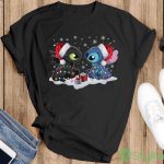 Stitch And Toothless Santa Christmas With Xmas Lights Unisex Sweatshirt - G500 Gildan T-Shirt