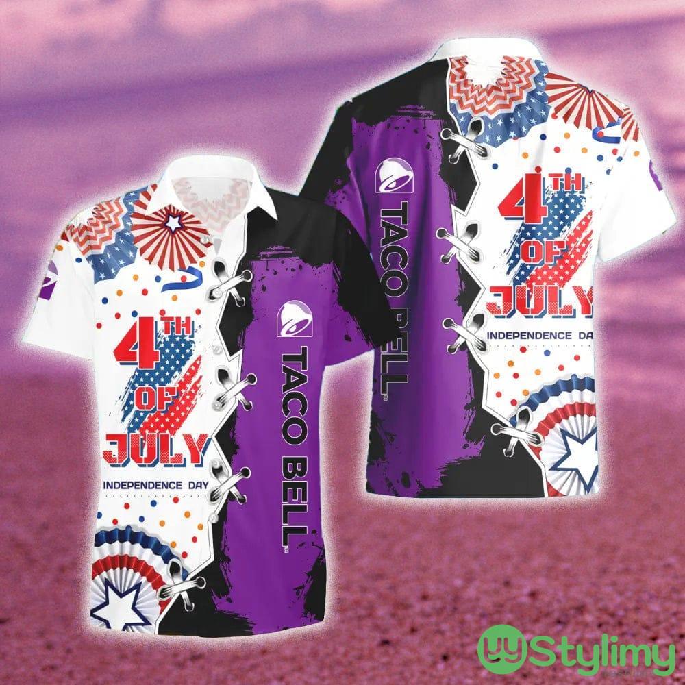 Taco Bell USA Flag Independence 4th of July Hawaiian Combo Shirt And Short Gift Hawaiian For Mens 2 Taco Bell USA Flag Independence 4th of July Hawaiian Combo Shirt And Short Gift Hawaiian For Mens - Taco Bell USA Flag Independence 4th of July Hawaiian Shirt And Short_2