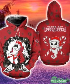 Tampa Bay Buccaneers Christmas Jack Skellington 3D Hoodie Zip Hoodie Red Print Holiday Gift For Fans - Tampa Bay Buccaneers Christmas Jack Skellington 3D Hoodie Zip Hoodie Red Print Holiday Gift For Fans