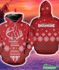 Tampa Bay Buccaneers Christmas Reindeer 3D Hoodie Zip Hoodie Red Print Holiday Gift For Fans - Tampa Bay Buccaneers Christmas Reindeer 3D Hoodie Zip Hoodie Red Print Holiday Gift For Fans