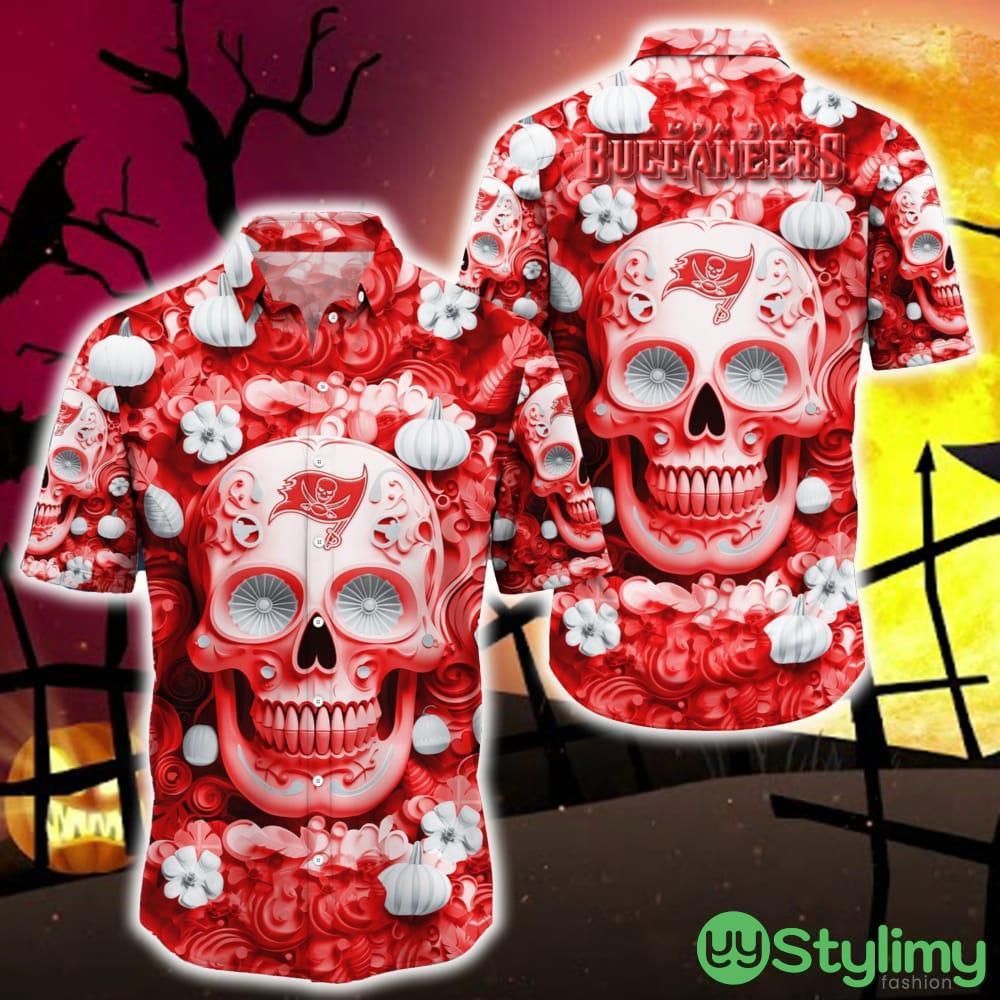 Tampa Bay Buccaneers Halloween Pumpkin Skull 3D Hawaiian Shirt For Fans Gift Christmas Men And Women 4 Tampa Bay Buccaneers Halloween Pumpkin Skull 3D Hawaiian Shirt For Fans Gift Christmas Men And Women - Tampa Bay Buccaneers Halloween Season Aloha Shirt, New Arrivals_1