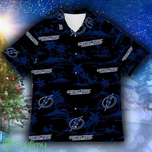 Tampa Bay Lightning Tropical Beach Aloha SurfShort Sleeve Hawaiian Shirt
