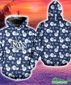 Tampa Bay Rays Christmas Snowman 3D Hoodie Zip Hoodie Blue Print Holiday Gift For Fans - Tampa Bay Rays Christmas Snowman 3D Hoodie Zip Hoodie Blue Print Holiday Gift For Fans
