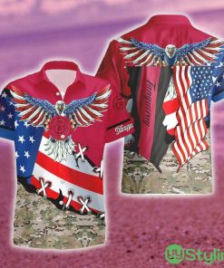 Tanqueray Eage USA Flag Hawaiian Combo Shirt And Short Gift Hawaiian For Mens - Tanqueray Eage USA Flag Hawaiian Shirt And Short_1