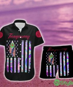 Tanqueray USA Flag Aloha Summer Beach Hawaiian Combo Shirt And Short Gift Hawaiian For Mens - Tanqueray USA Flag Aloha Summer Beach Hawaiian Shirt And Short_1