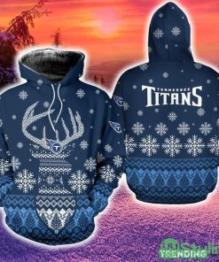 Tennessee Titans Christmas Reindeer 3D Hoodie Zip Hoodie Blue Print Holiday Gift For Fans - Tennessee Titans Christmas Reindeer 3D Hoodie Zip Hoodie Blue Print Holiday Gift For Fans