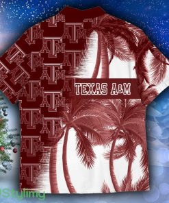 Texas A' 'M Aggies Coconut Tree Aloha Vacation Wear 3D Hawaiian Shirt - Texas A' 'M Aggies Coconut Tree Aloha Hawaiian Shirt Photo 4