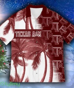 Texas A' 'M Aggies Coconut Tree Aloha Vacation Wear 3D Hawaiian Shirt - Texas A' 'M Aggies Coconut Tree Aloha Hawaiian Shirt Photo 3